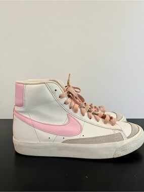 Nike Blazer Mid GS White Pink Sneakers Youth Size 6Y